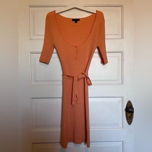 J. Crew Orange Belted Sweater Dress